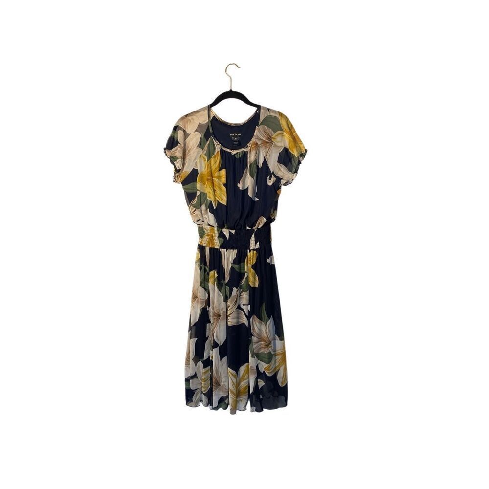Kate & lily women’s floral print Flowy gathered waist dress 10